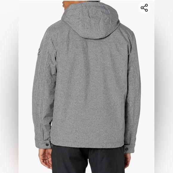 Tommy Hilfiger Gray Men's Hooded Performance Soft Shell Jacket - Picture 3 of 9